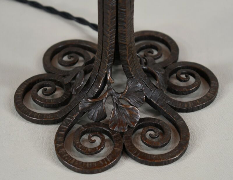 エドガー・ブラント＆ドーム兄弟　フランス製アールデコランプ　1925年　1930年　錬鉄製