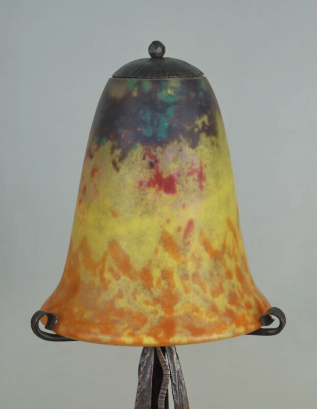 メネディー＆ドーム兄弟　フランス製アールデコランプ　1930年　錬鉄製