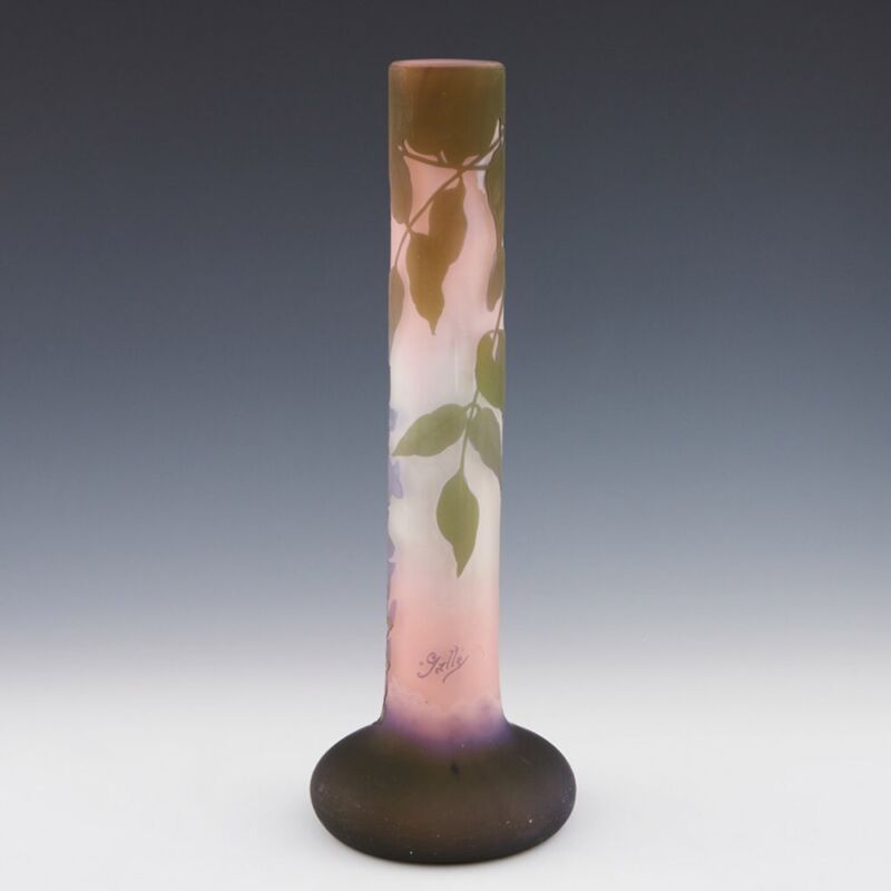 エミールガレ　藤の花の花瓶　スターガレ時代の作品（アールヌーボー）