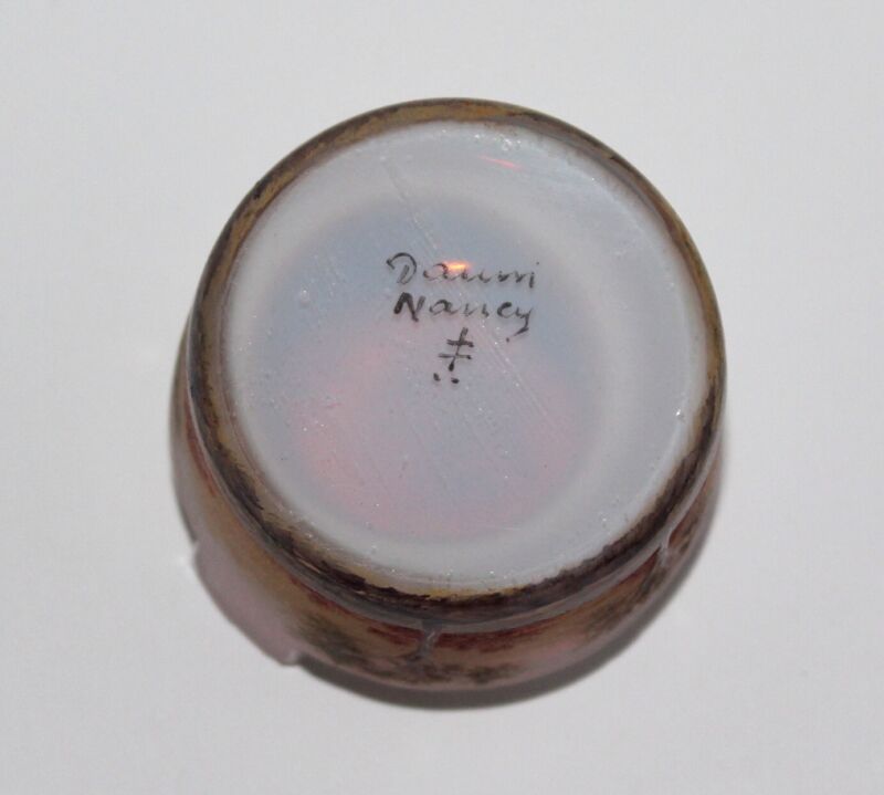 ドーム兄弟（ドームナンシー）白樺の木の風景のミニチュアール塩入れのサイン