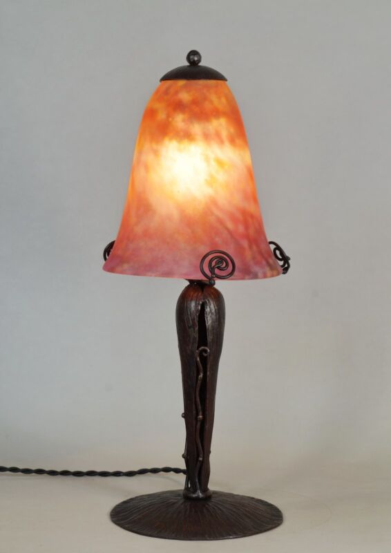 ドーム兄弟＆メネディー　フランス製アールデコランプ　1925年　1930年　錬鉄製