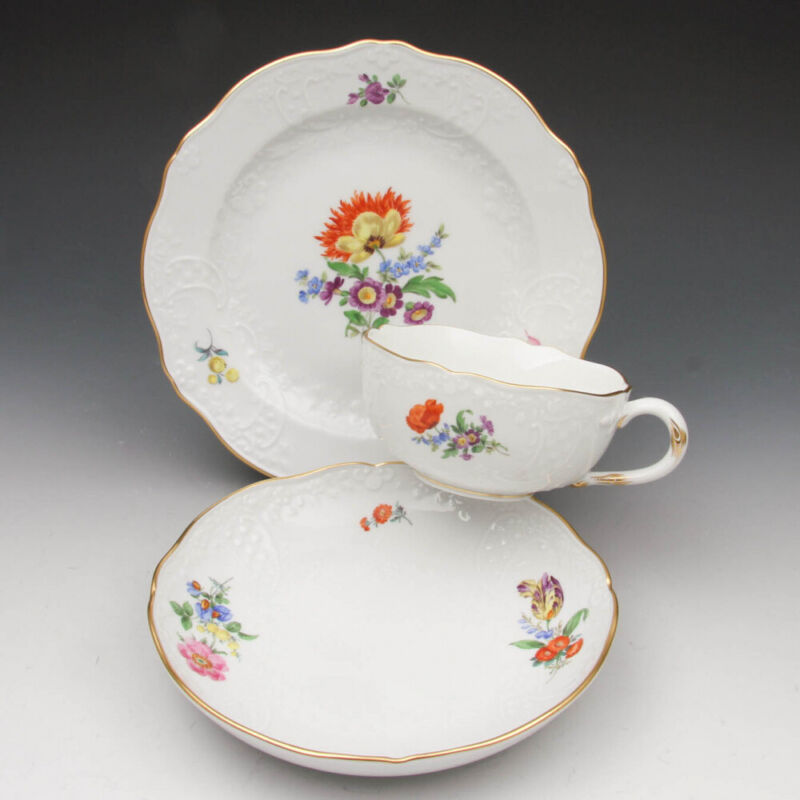 Wonderful tea service Meissen new rope flower3-