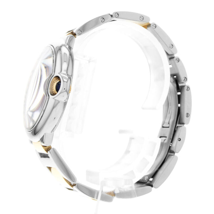 カルティエ バロンブルー スチール＆ローズゴールド 自動巻き腕時計 W6920033