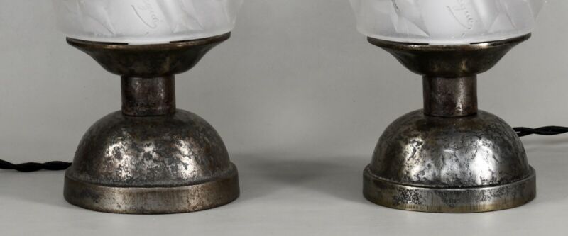 デュゲ　ペアのフランス製アールデコランプ　1930年