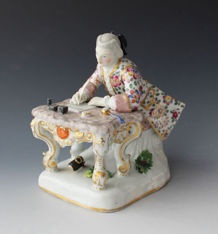 Meissen - figure - cavalier at desk - Kaendler - model 179 - first choice-