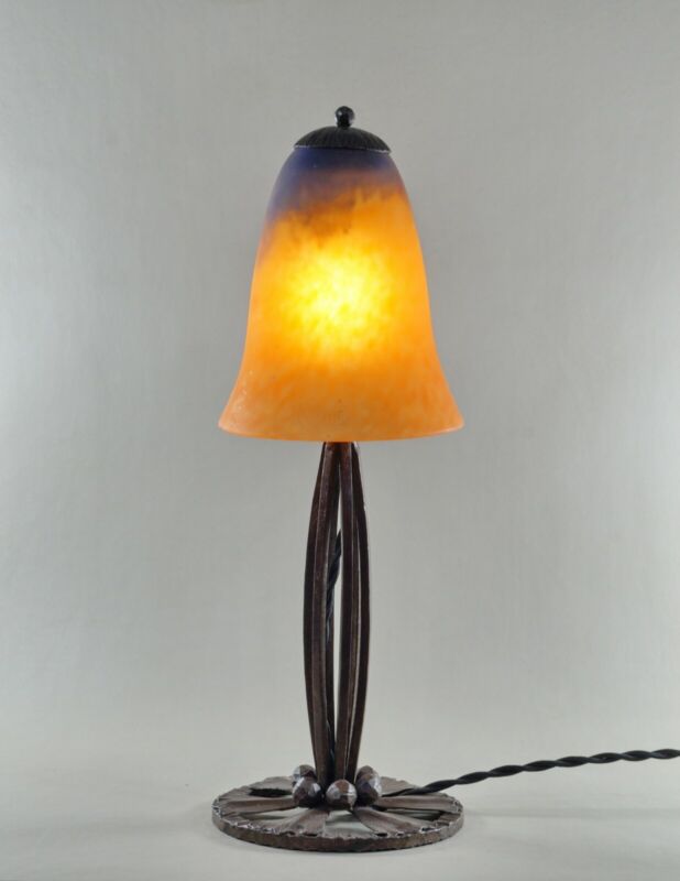 ドーム兄弟　フランス製アールデコランプ　1925年　1930年　錬鉄製