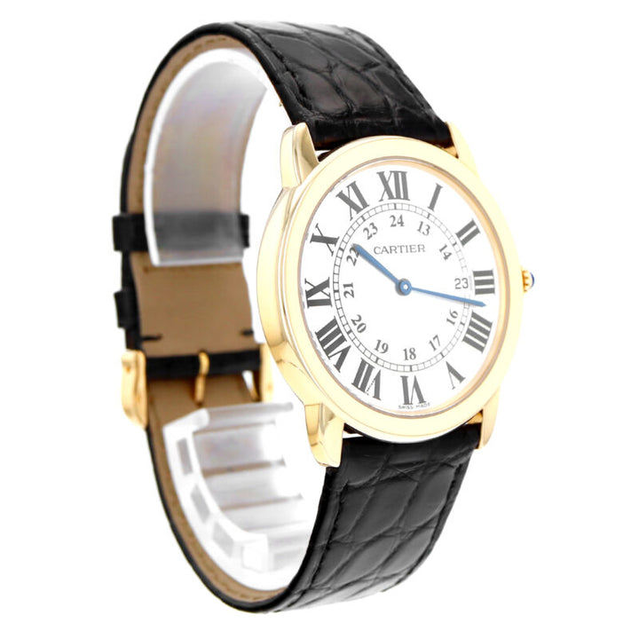 カルティエ ロンド ソロ ドゥ カルティ イエローゴールド クォーツウォッチ W6700455 日付表示機能