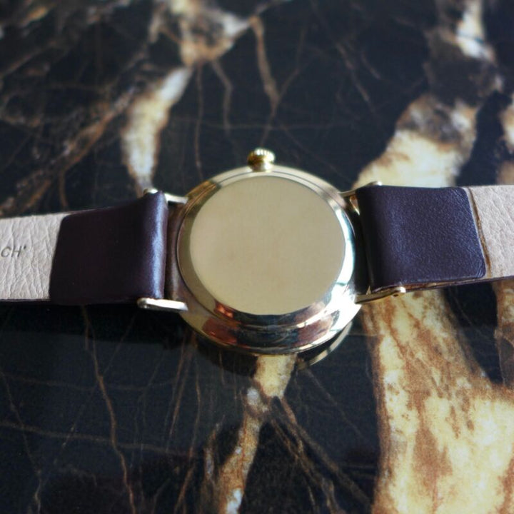 A STUNNING VINTAGE 1968 GENTS ROLEX PRECISION WRISTWATCH IN 9k SOLID GOLD