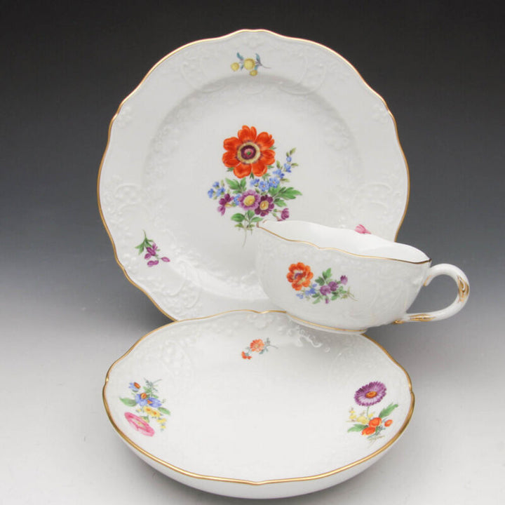 Wonderful tea service Meissen new rope flower3-
