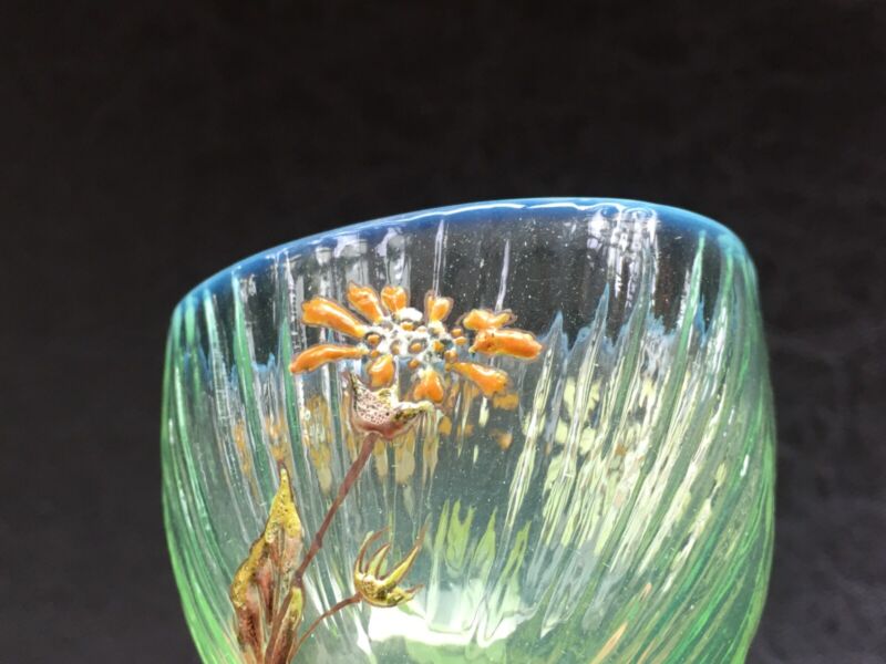 エミールガレの初期作品　ガーベラの花のミニチュアクープ花瓶