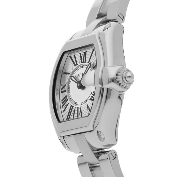 Cartier Roadster Small Quartz Steel Ladies Bracelet Watch Date W62016V3