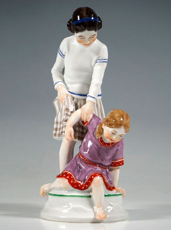 マイセン人形　フィギュリン　2人の子供　1912年頃　希少