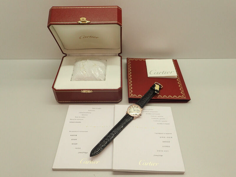 CARTIER RONDE LOUIS CARTIER 29mm WATCH BOX PAPERS 2011 Ref W6800151 2886 GOLD 18K