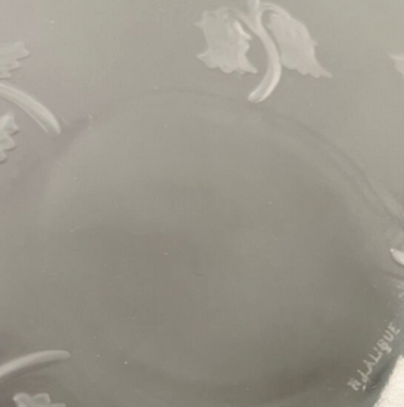 René LALIQUE (1860-1945): bowl and plate "Campana"-