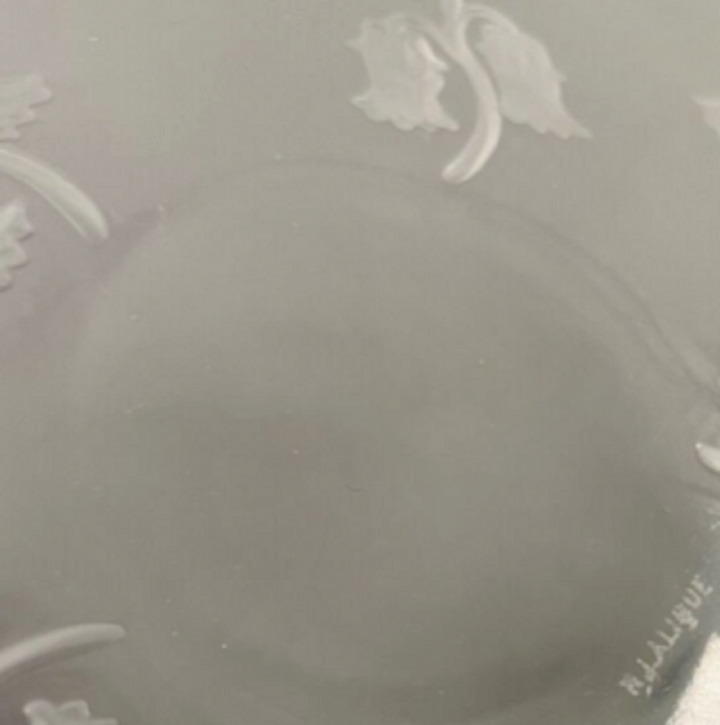 René LALIQUE (1860-1945): bowl and plate "Campana"-