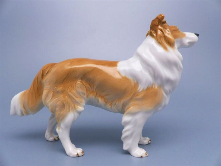 マイセン人形　可愛いコリー犬のフィギュリン