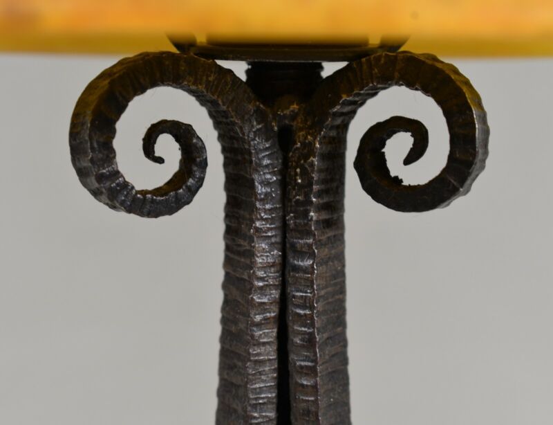 ドーム兄弟＆エスカフル　フランス製アールデコランプ　錬鉄製　1930年