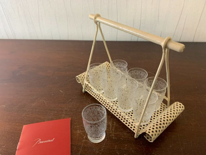 Cabaret With 8 Glasses Liquor Rohan Crystal Baccarat (Price Of Set)
