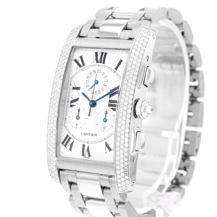 カルティエ タンク アメリカン ホワイトゴールド クォーツウォッチ Ref.2339