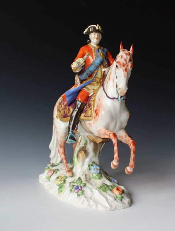 マイセン人形 フィギュリン 馬に乗ったアウグスト3世 1796年頃