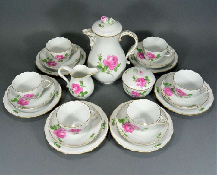 マイセン コーヒーサービス ピンクローズ コーヒーサービス カップポット フラット