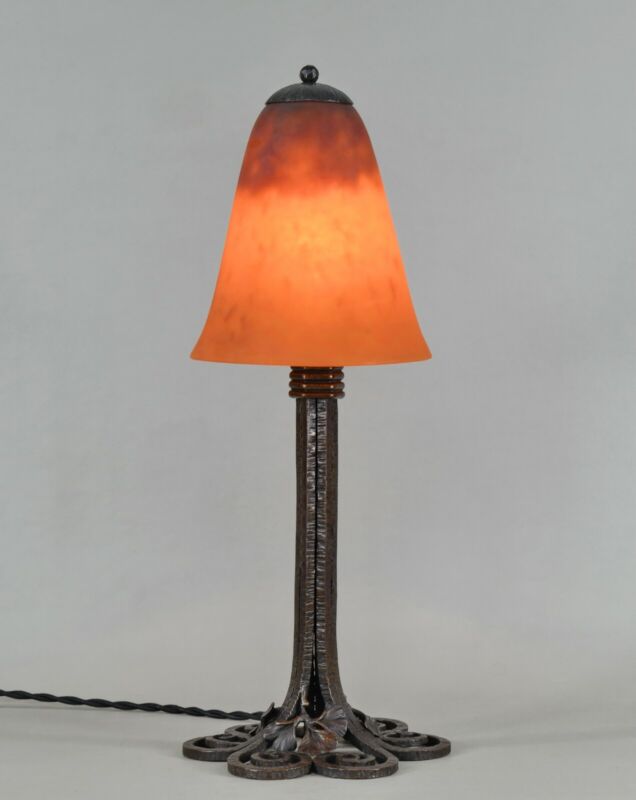 エドガー・ブラント＆ドーム兄弟　フランス製アールデコランプ　1925年　1930年　錬鉄製