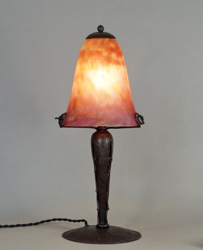 ドーム兄弟＆メネディー　フランス製アールデコランプ　1925年　1930年　錬鉄製