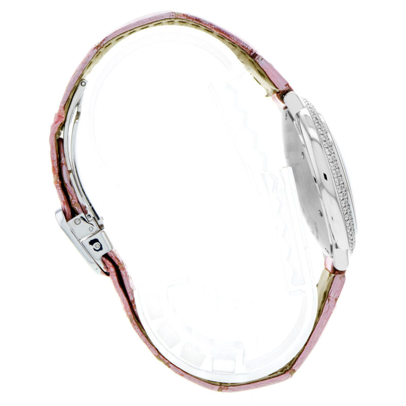 Cartier Ballon Bleu WE902042 3262 Factory Pave Diamond 18k 36mm White Gold Watch