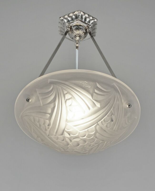 デュゲ 1930年代　フランス製アールデコシャンデリア（ペンダントライト）