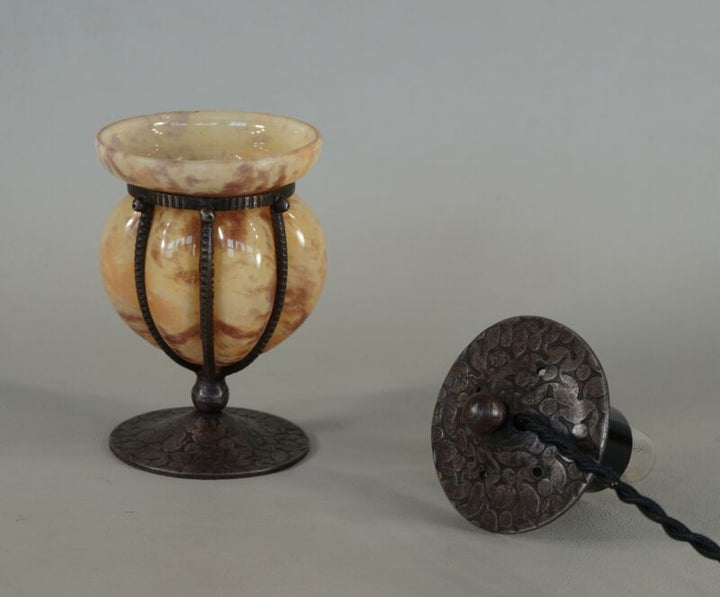 デラート　小さなアールデコ調ナイトランプ　フランス製　1925年　1930年