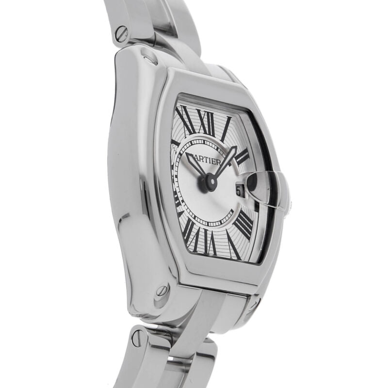 Cartier Roadster Small Quartz Steel Ladies Bracelet Watch Date W62016V3