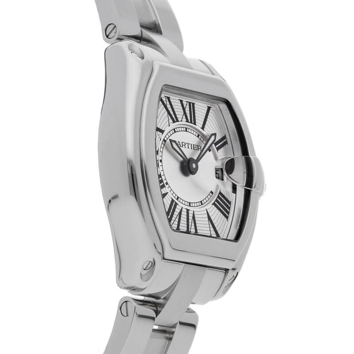 Cartier Roadster Small Quartz Steel Ladies Bracelet Watch Date W62016V3
