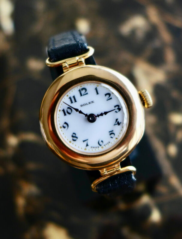 A BEAUTIFUL ANTIQUE ART DECO 1920s LADIES ROLEX IN SOLID 9CT GOLD ORIGINAL BOX