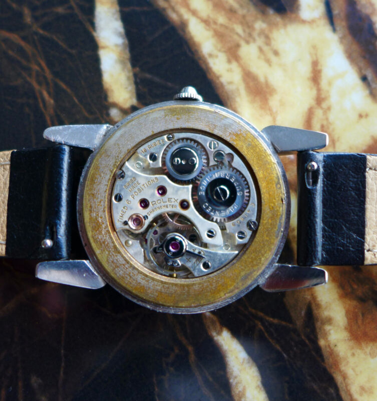 A STUNNING GENTS VINTAGE 1940s "HORN LUGS" ROLEX PRECISION STAINLESS STEEL 4367