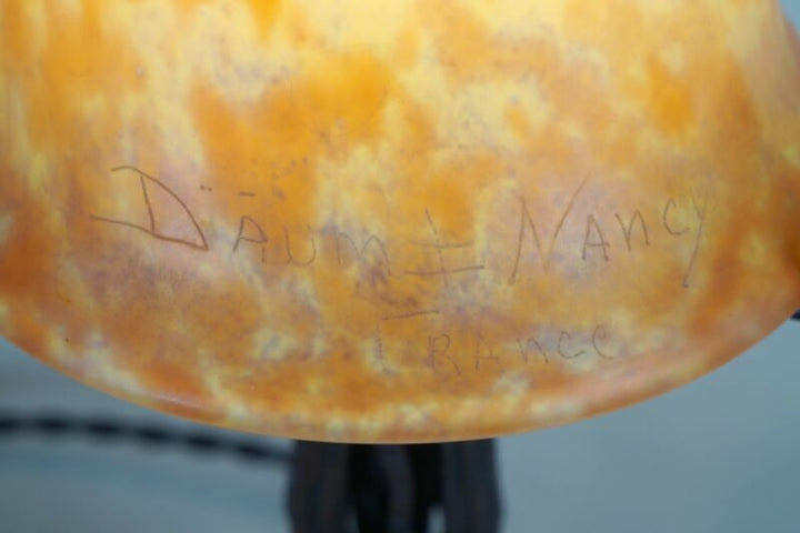 メネディー＆ドーム兄弟　フランス製アールデコランプ　1930年　錬鉄製のサイン