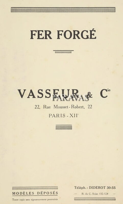 ドーム＆ヴァスール　フランス製アールデコランプ　1925年　1930年　錬鉄製　ミューラー時代　資料
