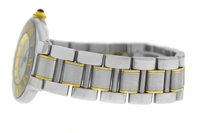Cartier Must de Cartier 1340 Ladies Quartz 18K Gold Steel 28MM Watch