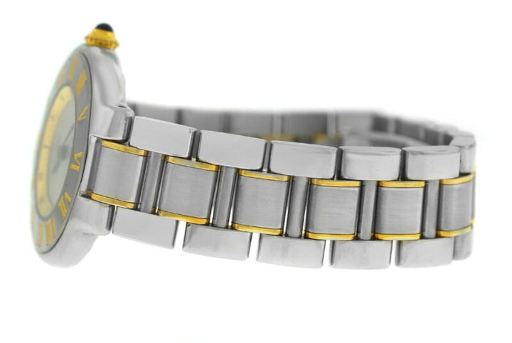 Cartier Must de Cartier 1340 Ladies Quartz 18K Gold Steel 28MM Watch