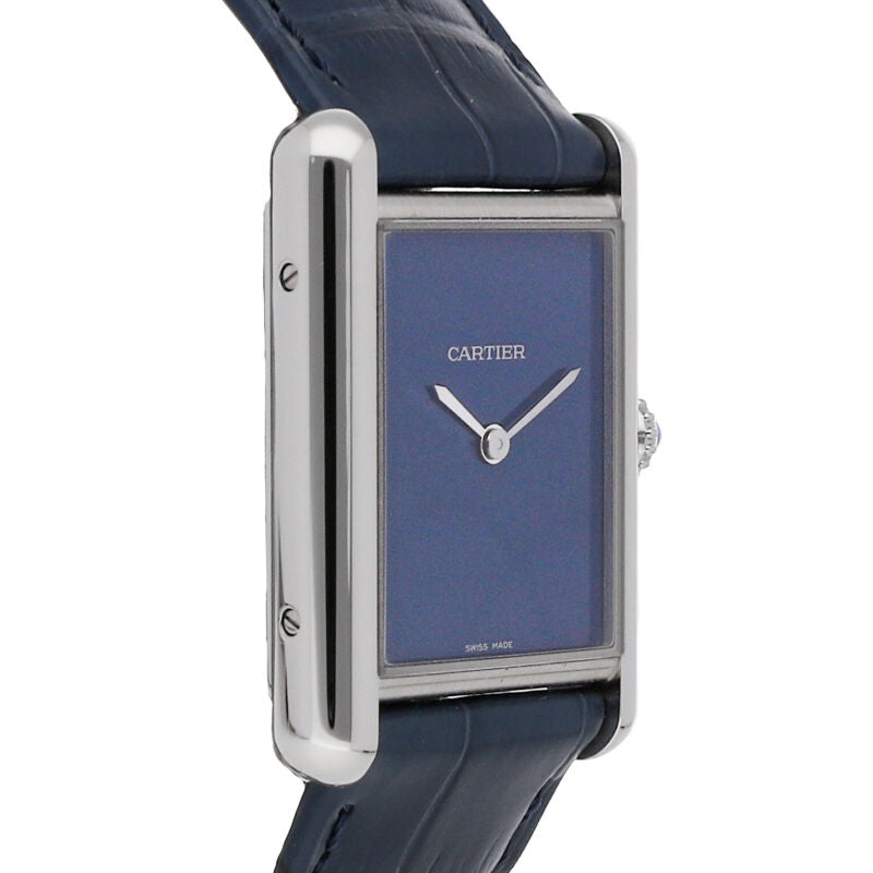 Cartier Tank Must Quartz Stainless Steel Ladies Strap Watch WSTA0055