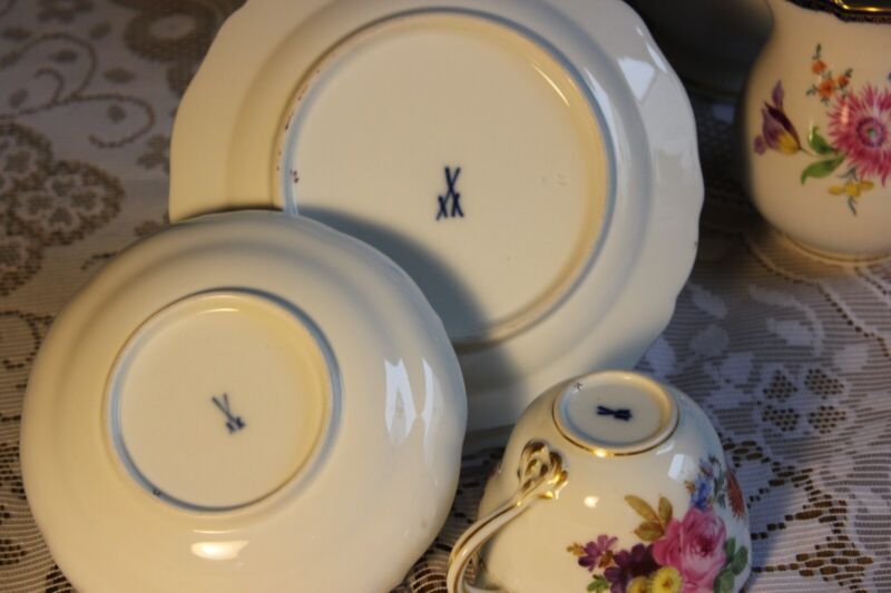 マイセン コーヒーサービス 4人用 Aカンテ フラワーブーケ 一級品