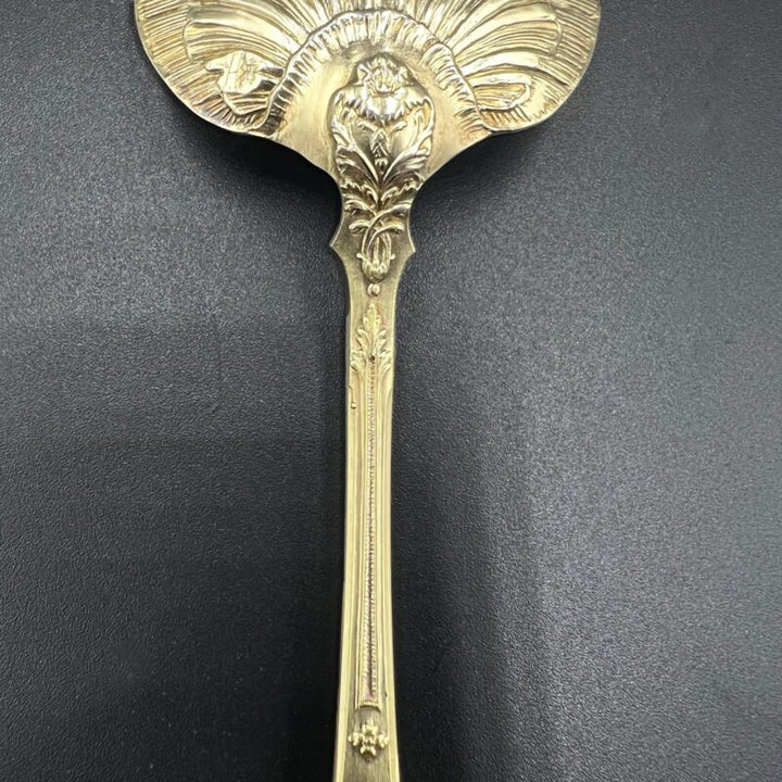 PUIFORCAT, RARE 6 Strawberry Spoons, Solid Silver & Vermeil-