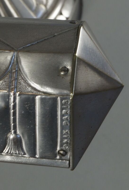 モニックス　フランス製アールデコランプ　1930年　ニッケルメッキ銅　ピアノランプ