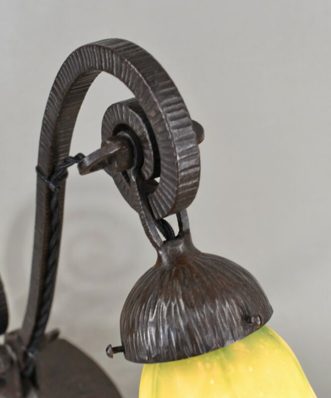 ドーム兄弟（ドームナンシー）希少なフランス製アールデコランプ　1930年　錬鉄製　ピアノランプ