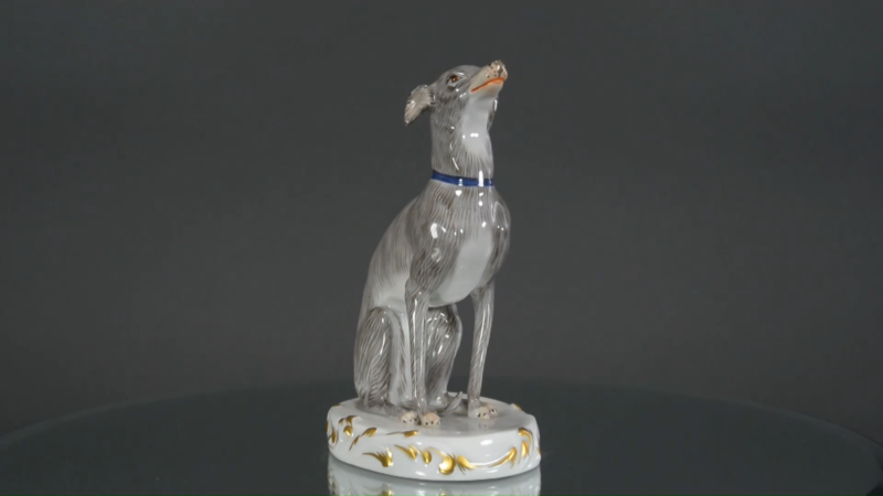 マイセン人形(フィギュリン)イングリッシュ・グレイハウンド犬 マイセン人形(フィギュリン)イングリッシュ・グレイハウンド犬