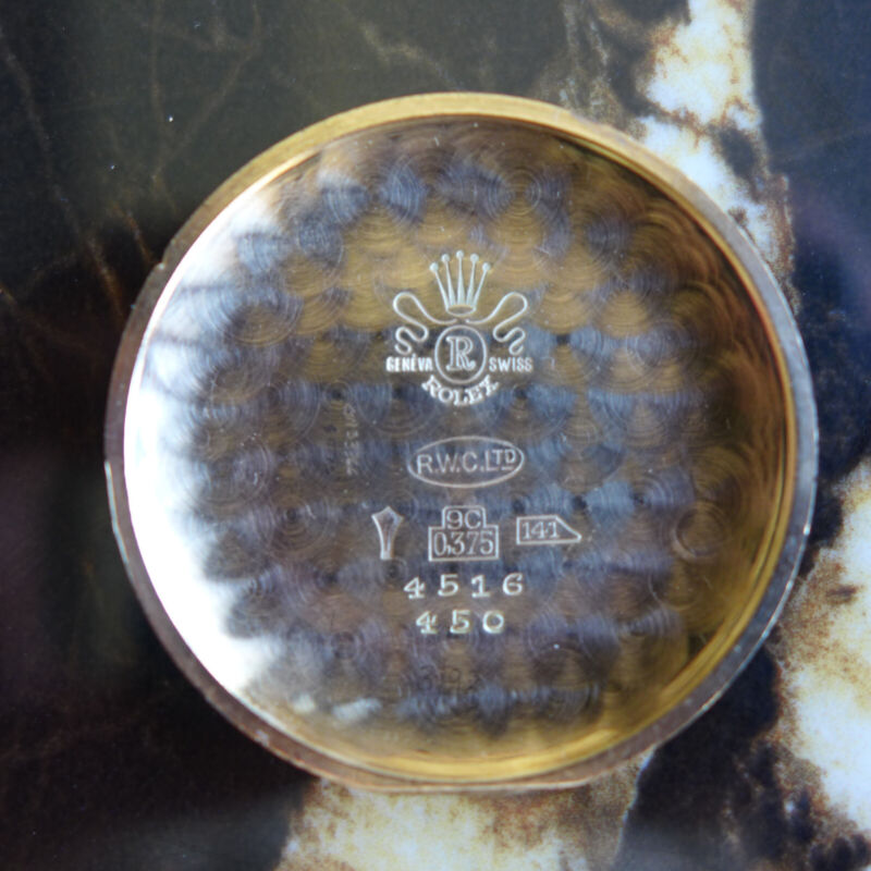 A BEAUTIFUL VINTAGE 1940s GENTS ROLEX PRECISION WITH TEARDROP LUGS 9K ROSE GOLD