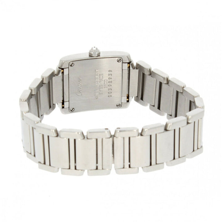 Cartier Tank Francaise Diamond Set Case Stainless Steel Ladies Watch 2300