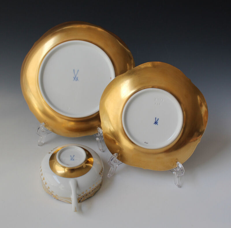 マイセン　ティーカップ＆ソーサー＆プレート  3ピース  アラビアンナイト  ハインツ・ヴェルナー