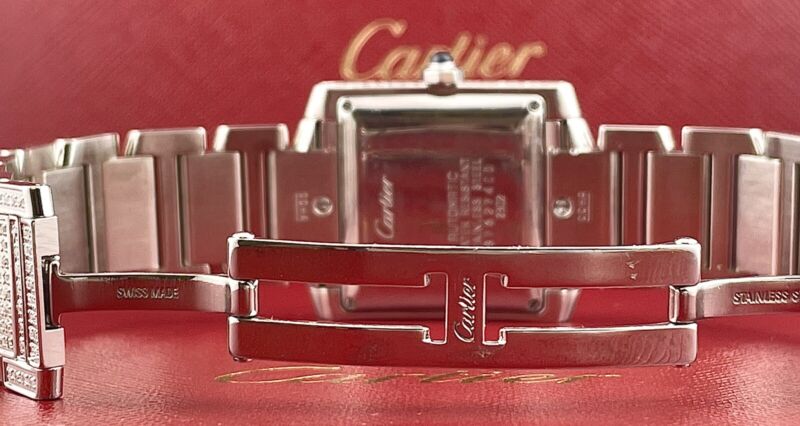 Cartier Tank Francaise 28mm Custom Iced Out 6ct Genuine Diamonds Ref 2302