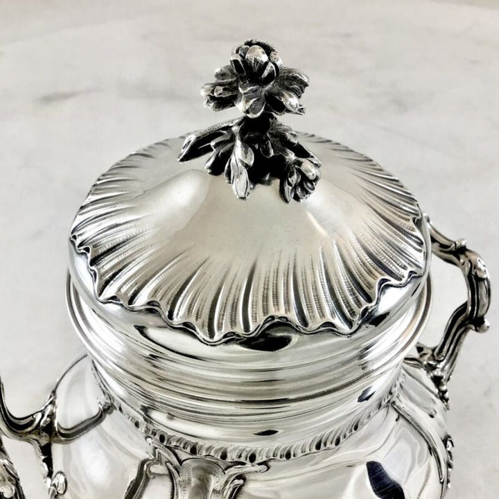 ピュイフォルカ パリ アンティーク 19世紀 フランス 希少 ルイ15世 シルバーコーヒーサービス  1450g