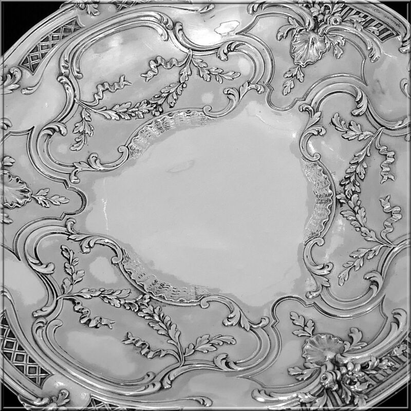 Puiforcat Rare French Sterling Silver Serving Dish, Garlands